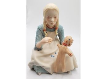 Cybis Figurine Of Girl With Doll Named Elizabeth Ann Created In , 1976