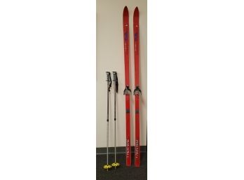 Chouinard TUA (Red) Skis And Chouinard (red/yellow) Poles