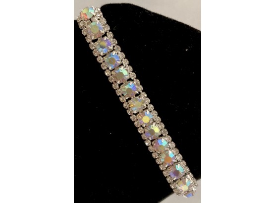 Dazzling Ladies Bracelet With Aurora Borealis Stones