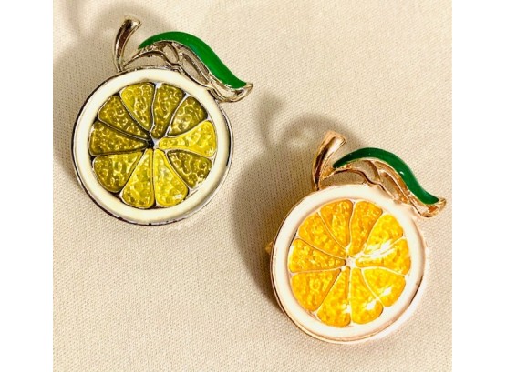 Fun And Fruity Lemon And Lime Brooches
