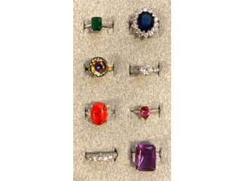 Amazing Grouping Of Eight Estate Rings