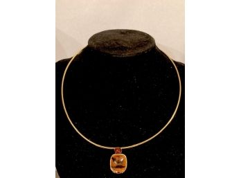 Signed Monet Collar-style Necklace With Pendant