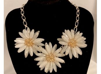 Figural Floral Beaded Necklace