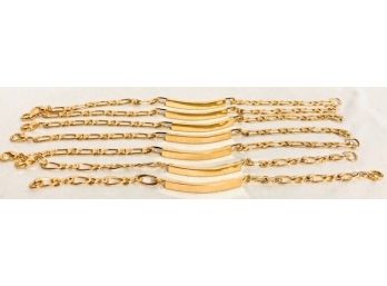 Retail Liquidation - 7 Gold Tone ID Bracelets
