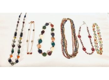 Collection Of Six Multi-color Necklaces