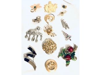 Collection Of 14 Brooches - Vintage To Now