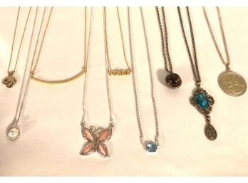 Collection Of Nine Pendant Necklaces