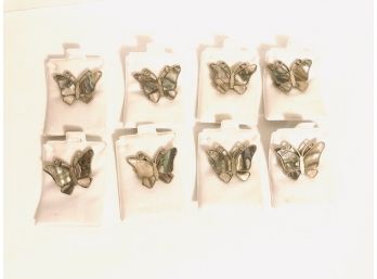 Retail Liquidation - Eight Genuine Abalone Butterfly Brooches