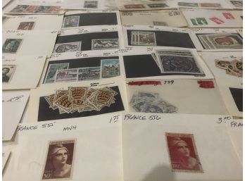 Box Of Thousands Of French Stamps