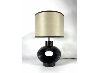 Modernist Black Ceramic Table Lamp