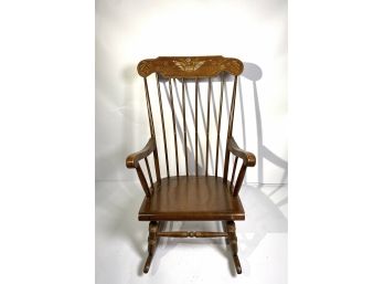 Antique Stenciled Eagle Rocking Chair