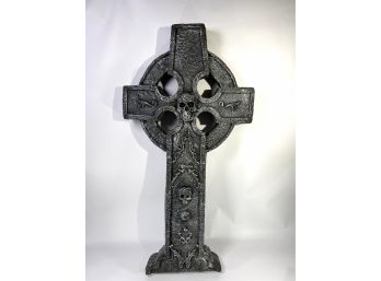 Molded Composite Halloween Cross Decor