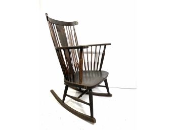 Early 19th Century High Arm Spindle Rocker Bent Head*
