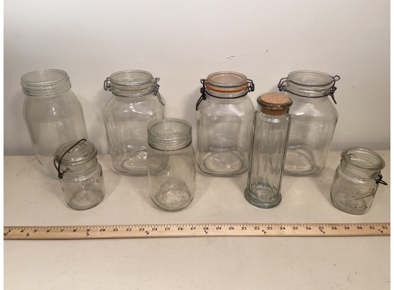 Glass Storage Canisters Fido Italy, Ball, Arc France, Hermetic