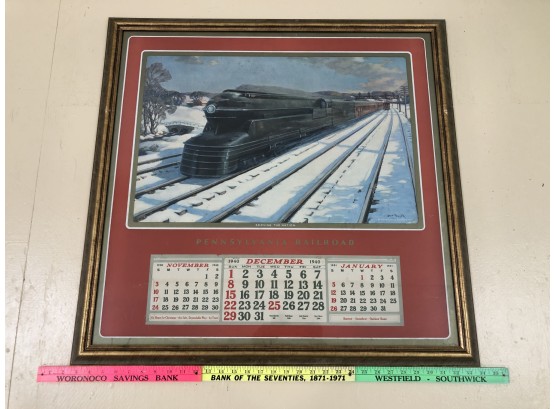 Pennsylvania Railroad Calendar 1940 31x31