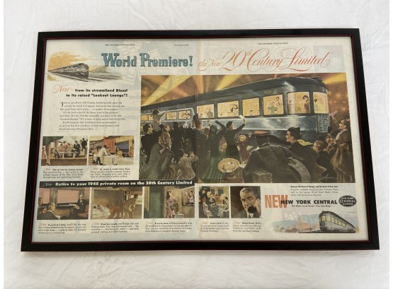 The Saturday Evening Post September 25,1948 World Premiere! 22x14in Framed Glass