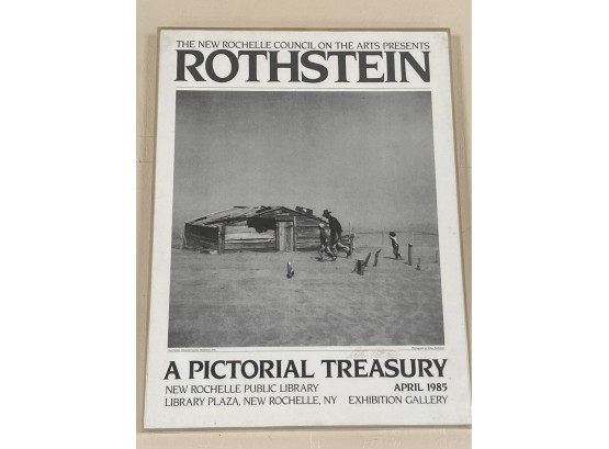 Rothstein Signed  A Pictorial Treasury Arthur Rothstein 18.5x24.5' Exhibition Poster