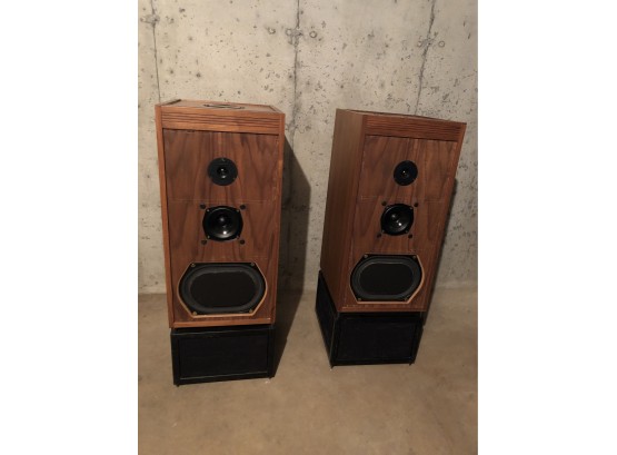Linn Isobarik Speakers 15x30x16 On Custom Metal Bases