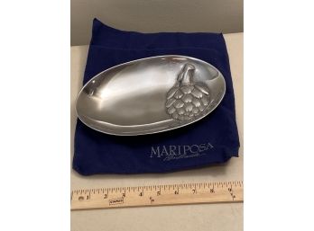 Mariposa Brillante Metal Artichoke Dish