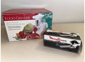 Villa Ware Food Grinder With Instructions And Moulinex Herb Mill