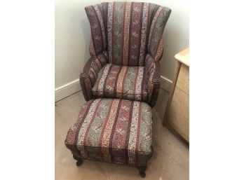 Custom Upholstery Chair And Ottoman Feather Stuffed Cushion Comfy 31x40x30 Ottoman 24x15x20