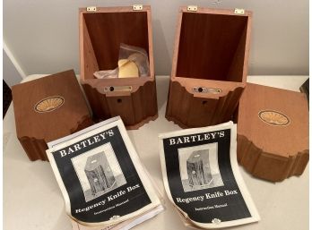 Pair Bartleys Regency Knife Box Parts Hardware And Instructions DIY Finishing Kit