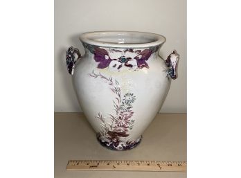 Wheeling Pottery LaBelle China Large Double Handle VaseUrn Excellent Condition