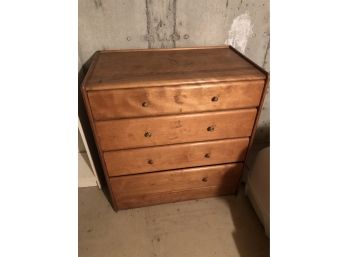 Solid Wood Dresser 4 Drawer Dovetail Need Knobs 32x34x18