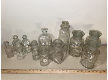 Assortment Of Glass Containers With Glass Lids Pryex Wheaton TCW Co