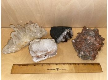 Quartz Clusters Smoky Quartz Ferruginous Hureaulite Quartz Crystals Semi-Precious Stones