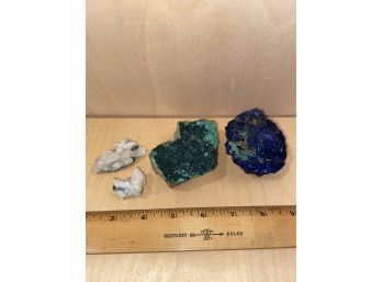 Azurite Atacamite Quartz Crystals Semi-Precious Stones