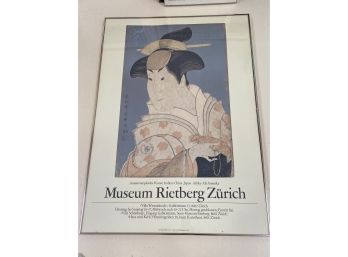 Museum Reitberg Zurich Poster 35.75x50' Framed Glass