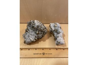 Pyrite With Quartz Crystals Semi-Precious Stones