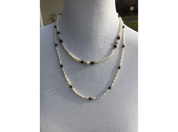 Two Necklaces - Cultured Pearls, Approximately 18 And 24 Inches