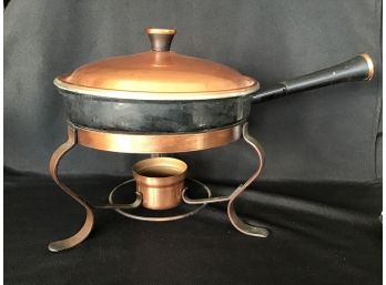 Vintage Copper And Brass Chafing Dish