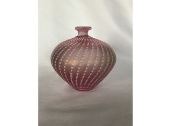 Kosta Boda Pink Vase, Signed