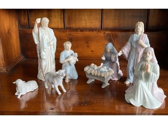 Enesco 1988 Nativity Figures.