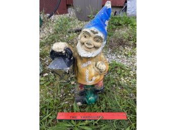 Gnome With Lantern Cement Gnome Garden Lawn Decor