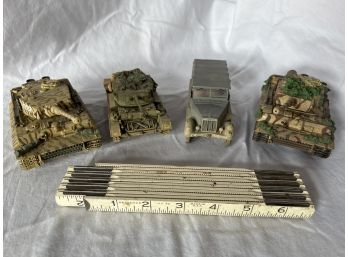 Corgi Tiger 1 Toy Die-cast Metal Army Tanks And Truck They Have Moving Parts