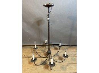 Simple 6 Arm Candlestick Light Chandelier 35x26in