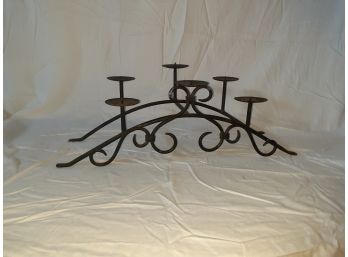 Wrought Iron Candelabra, Holds 6 Candles Approximately 24 Inches Long