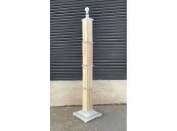 Vintage Genuine Italian Marble And Lucite Floor Lamp Made In Miami By American Art Industries