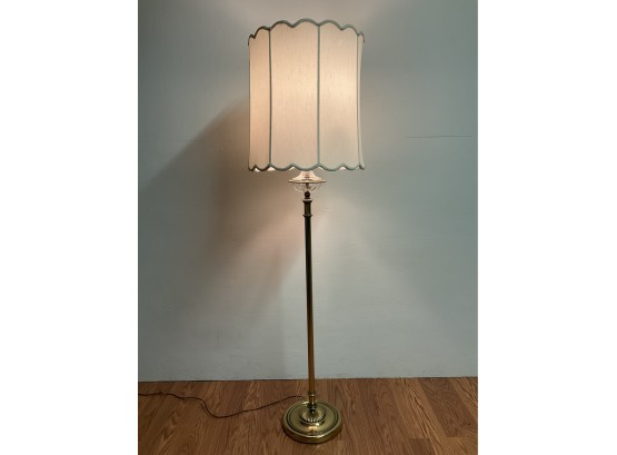 Elegant Tall Standing Cut Glass Accent Floor Lamp