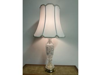 Elegant Cut Glass Table Lamp #1