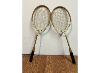 Vintage Spalding Fast Play Badminton Rackets