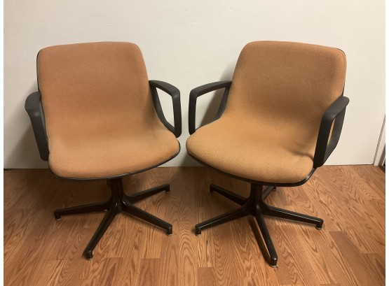 Pair Of Orange Pollock Style Chairs Made By GF Business Equipment #8