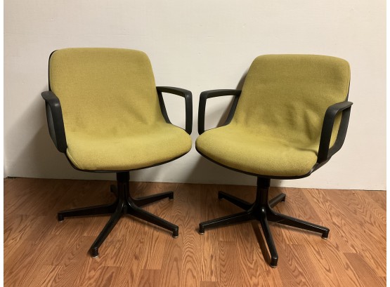 Pair Of Green Pollock Style Chairs Made By GF Business Equipment #6