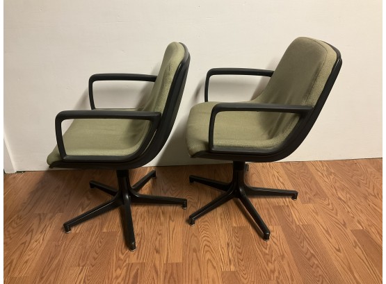 Pair Of Green Pollock Style GF Chairs #3
