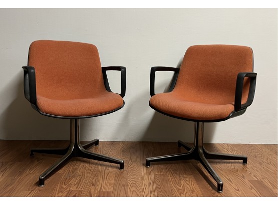 Pair Of Orange Pollock Style GF Chairs #1