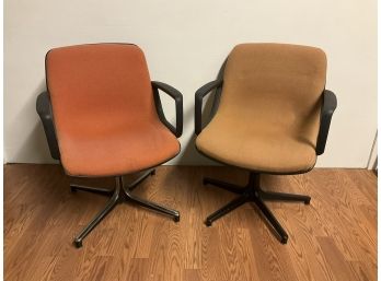 Pair Of Orange Pollock Style GF Chairs #2